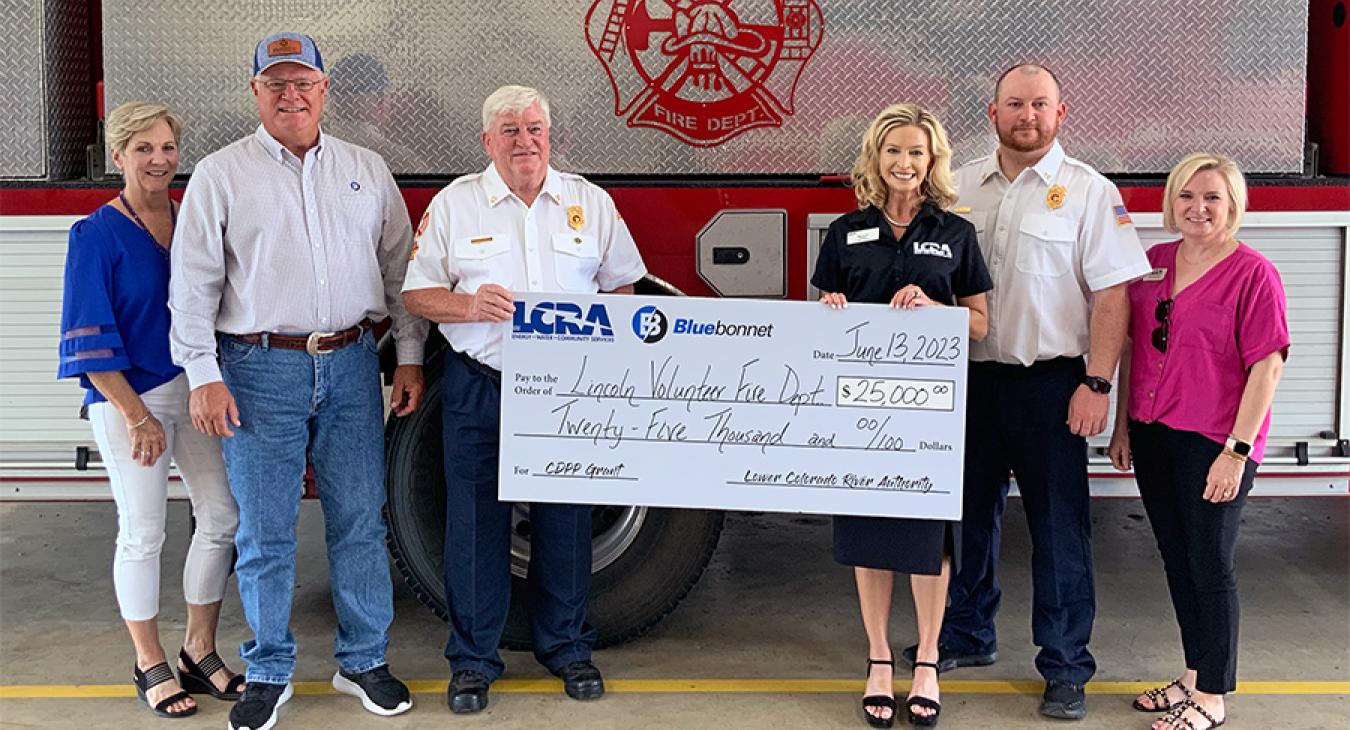 Bluebonnet, LCRA Award $25,000 Grant To Lincoln Volunteer Fire ...